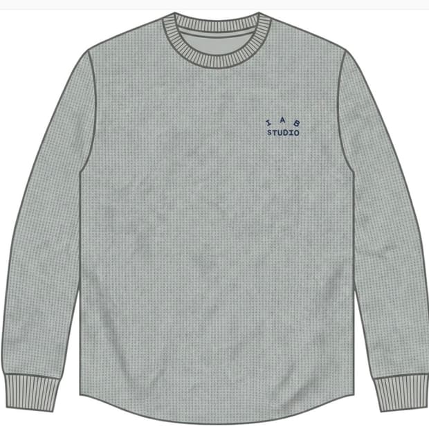 아이앱 와플 롱 슬리브 라이트 그레이 L