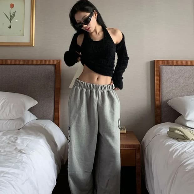 퍼 홀터&볼레로 세트 (black)