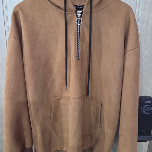 스웨이드 브라운 후드티