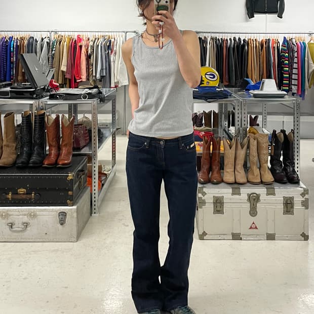 CALVIN KLEIN y2k low-rise boots cut 부츠컷