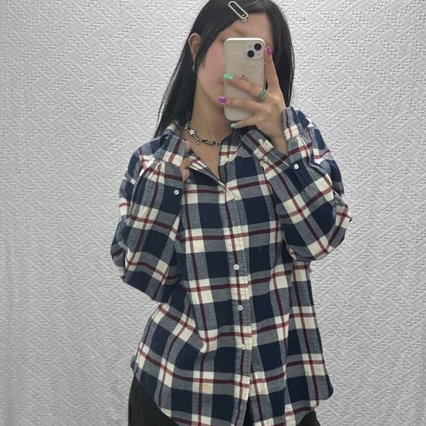 폴로 랄프로렌 빈티지 파머룩 타탄 체크 셔츠 95 C06888