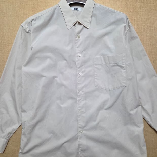 유니클로U 아이보리 오버셔츠 L사이즈