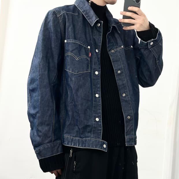 리바이스 엔지니어드 코팅 데님 트러커 자켓