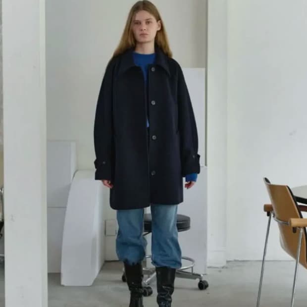 구매) 포저 네이비 하프코트