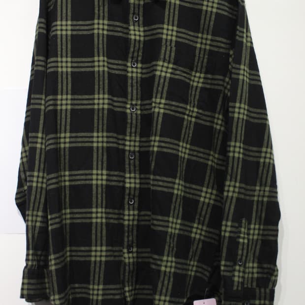 244. 카키 체크 셔츠