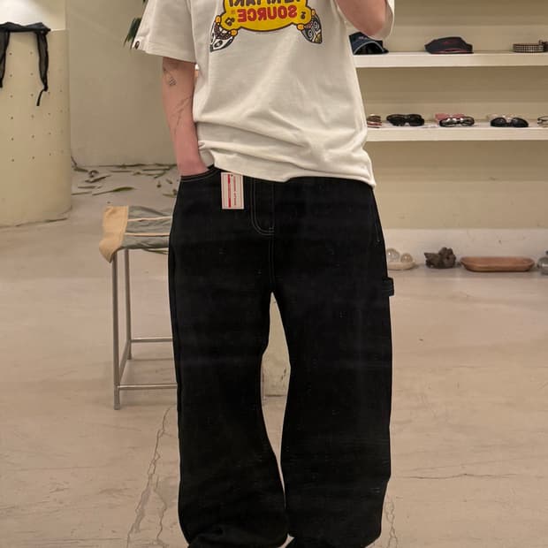 빈티지 무드 스트레이트 데님 팬츠 U413