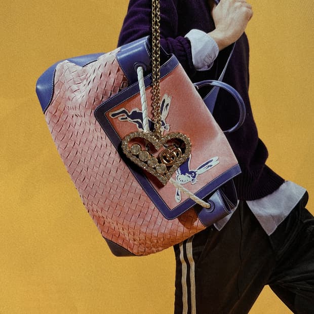 구찌 글리터 하트 글램 골드 목걸이