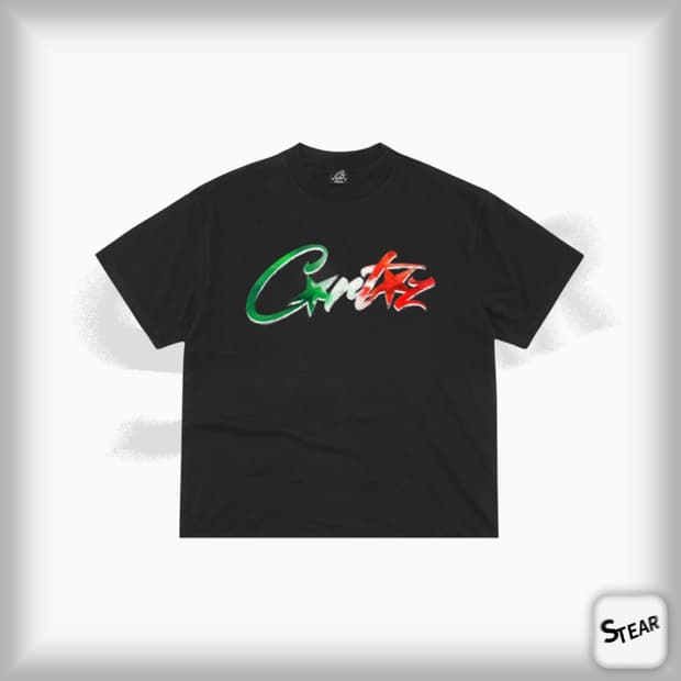 Corteiz 올스타즈 이탈리아 티셔츠 블랙 