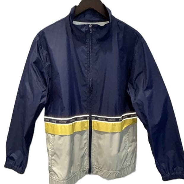 스투시 로고 테이핑 컬러블록 바람막이