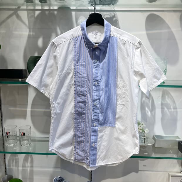 요지야마모토 뿌르옴므 patchwork shirt