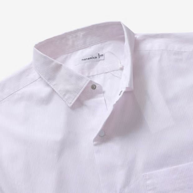 나나미카 스트라이프 윈드셔츠 핑크 [L]