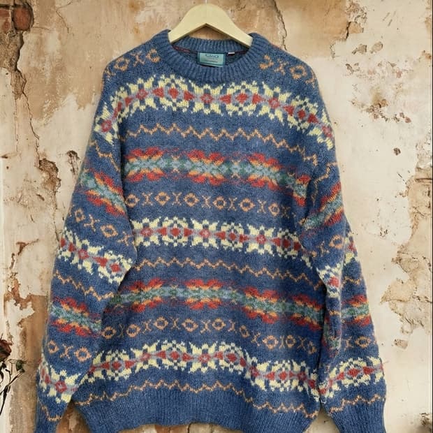 이탈리아 노르딕패턴 스웨터