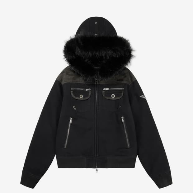 아캄 퍼후드자켓 블랙