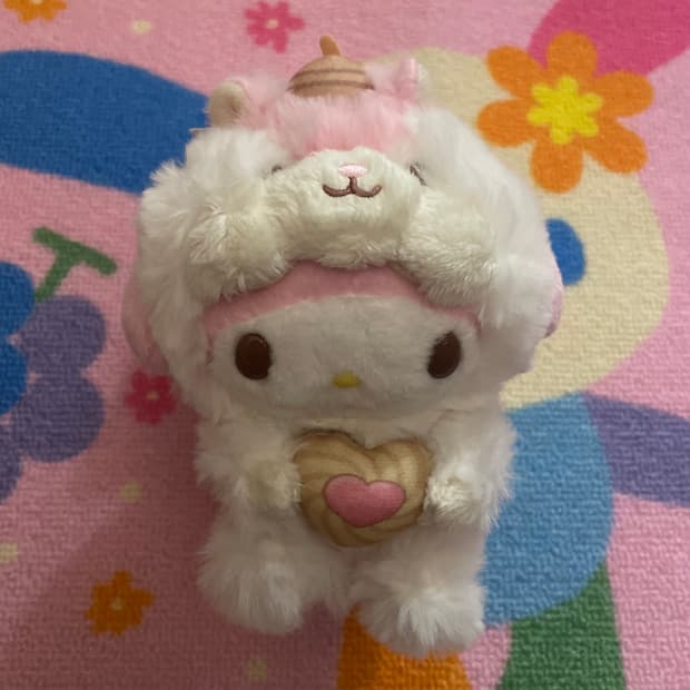 [새상품] 산리오 마이멜로디 모후모후 다람쥐 마스코트 인형