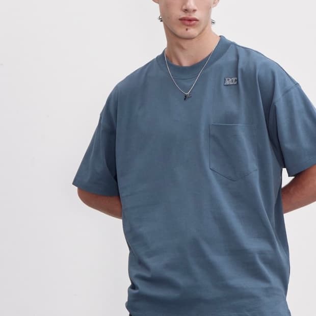 렉토 RC 실켓가공 티셔츠 빈티지블루