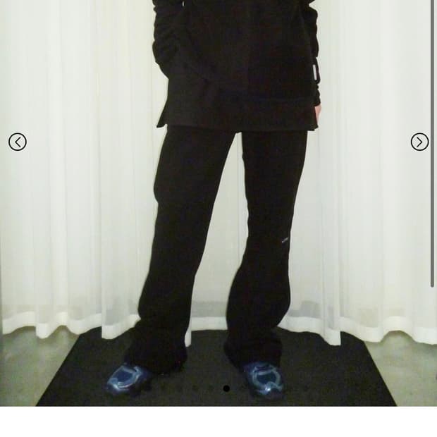 지초이컴포트 24-006 플리스 롱슬리브 + 레이어드 팬츠 블랙 set