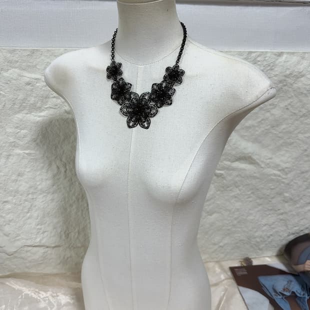 빈티지  고딕 꽃 오리엔탈 목걸이