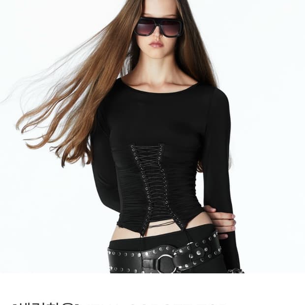 2000아카이브스 코르셋탑 블랙 XENA CORSET TOP BLACK