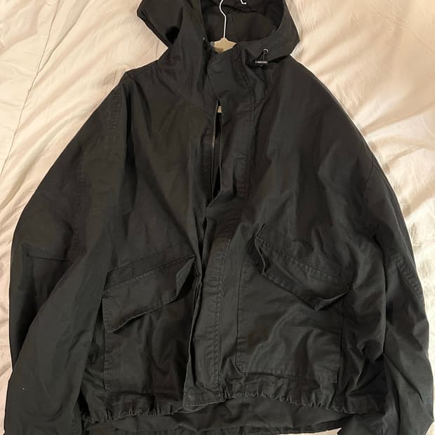 블랙 미디 야상