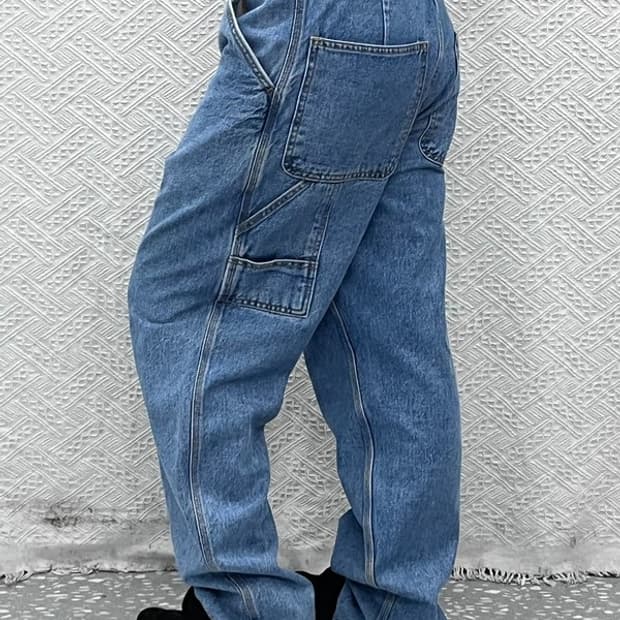 아웃스탠딩 빈티지 아메카지 카펜터 와이드 데님팬츠 S C11085