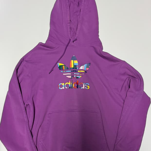 아디다스 삼선 빅 사이즈 컬러 빅 로고 후드티 2XL ~