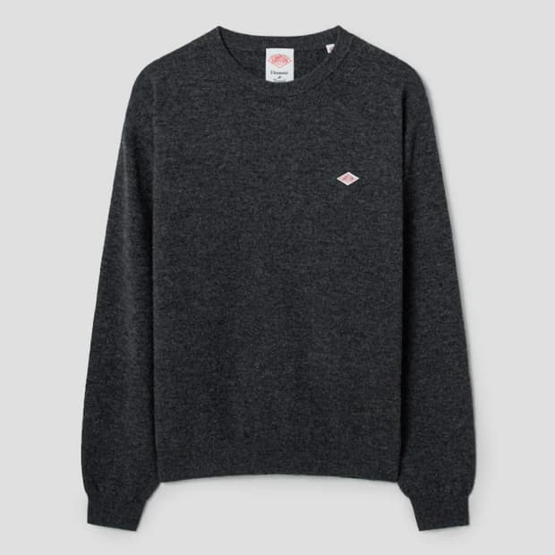 단톤 라운드넥 니트 차콜