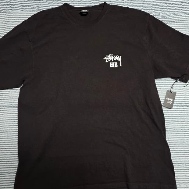 스투시 x 웨일즈 보너 반팔 브라운 XL