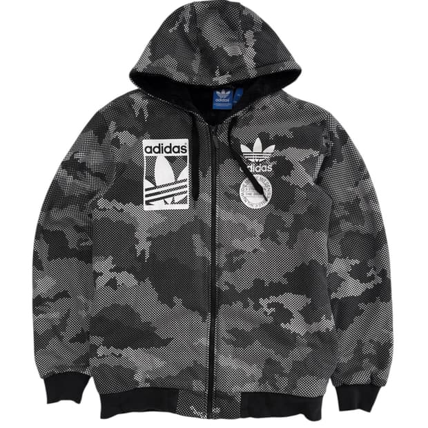아디다스 카모 쉐르파 후드집업