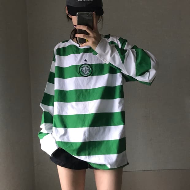나이키 셀틱스 스트라이프 롱슬리브