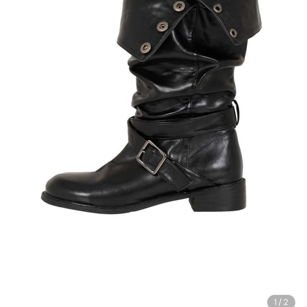 시너진 폴디드 버클 부츠 블랙 250