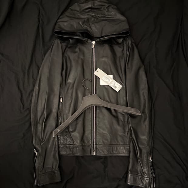릭 오웬스 13fw Pilnth hooded leather jaket