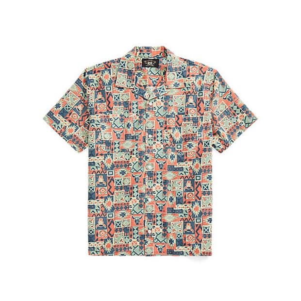 RRL 더블알엘 프린팅 반팔 셔츠 XL