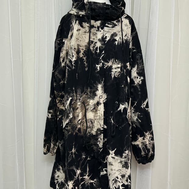 Drug honey 타이다이 하이넥 후드 롱자켓 하라주쿠 서브컬쳐