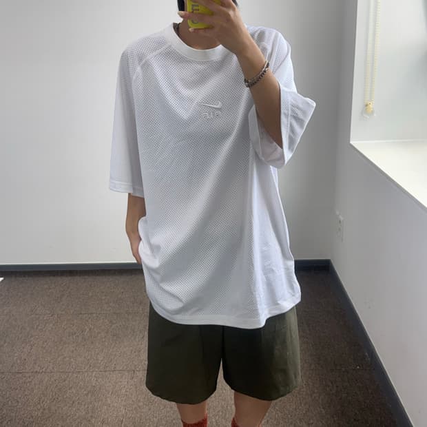 Nike 나이키 에어 화이트 메쉬 반팔 