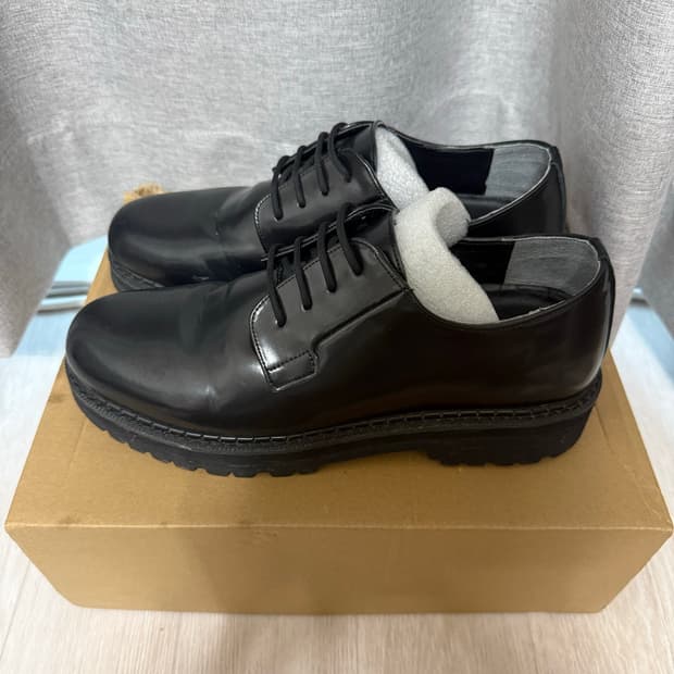 바이슬림 [BOX소가죽]7cm키높이수제화 더비슈즈 270 275