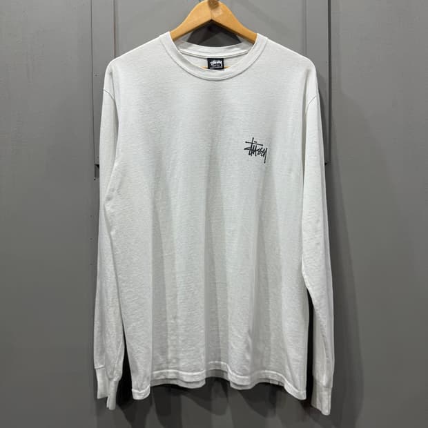 L 스투시 Stussy 베이직 사인로고 롱슬리브 긴팔 티셔츠