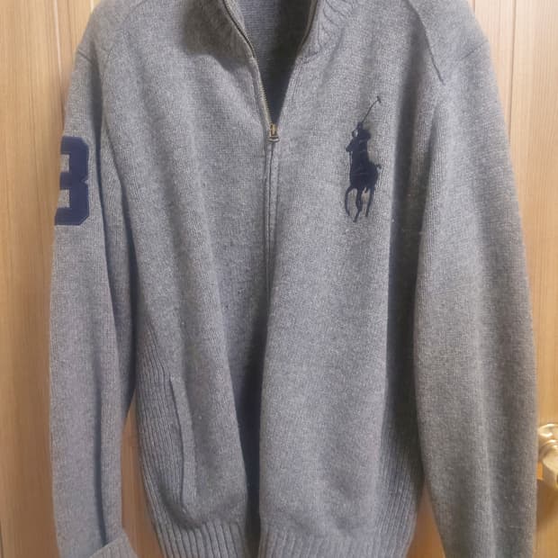 폴로 스웨터 가디건