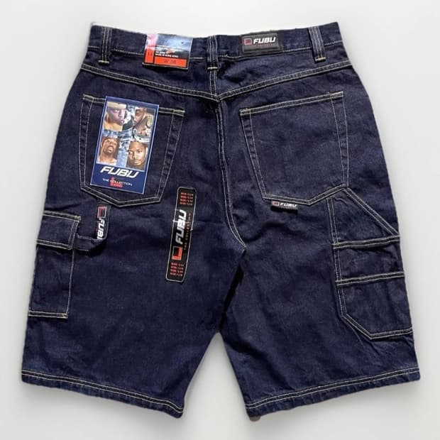 90s FUBU 다크워싱 데님 쇼츠 데드스탁