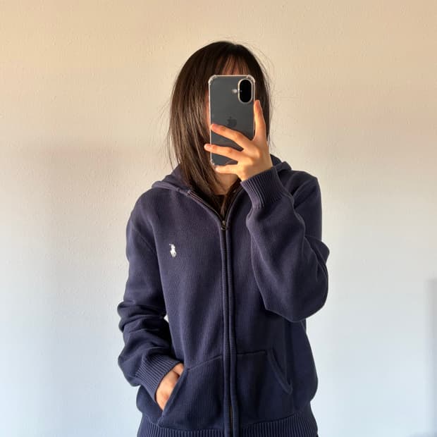 [S-M]폴로 랄프로렌 코튼 니트 후드집업