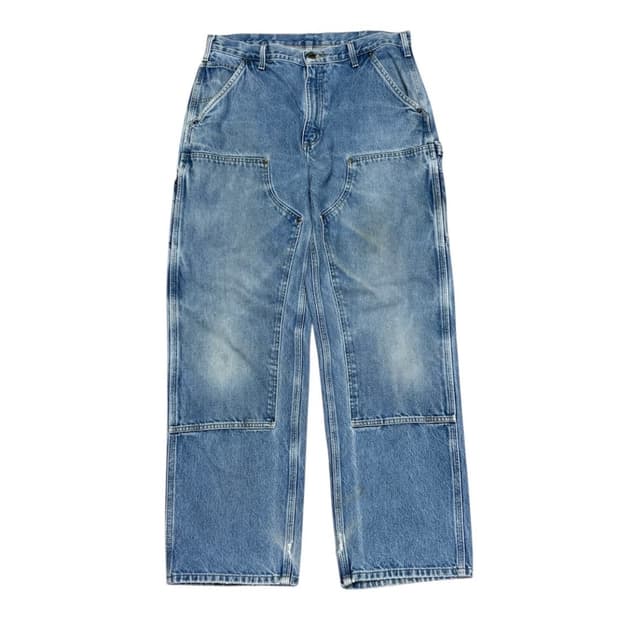 빈티지 칼하트 B73 더블니 연청 faded