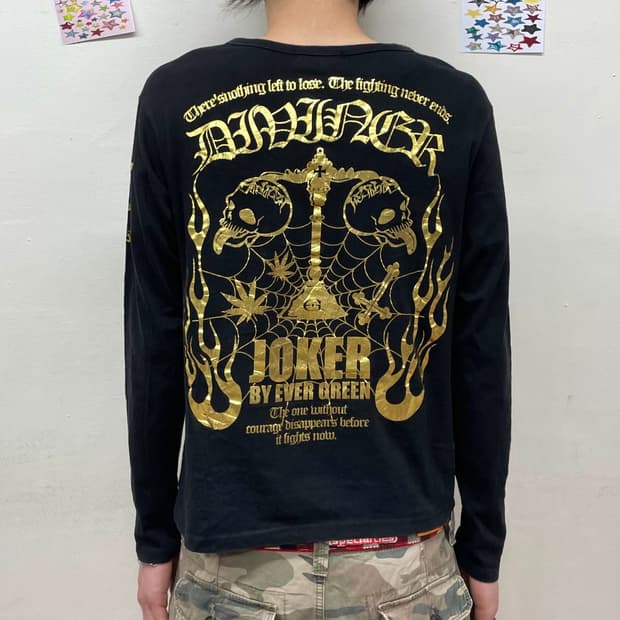 Web Skeleton Joker Black Sleeve