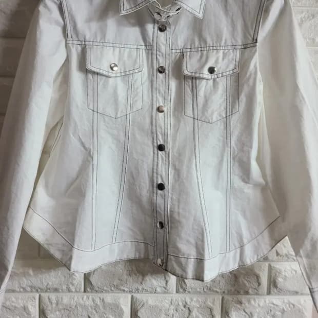 [수61]31.Fashion 화이트 셔츠 자켓