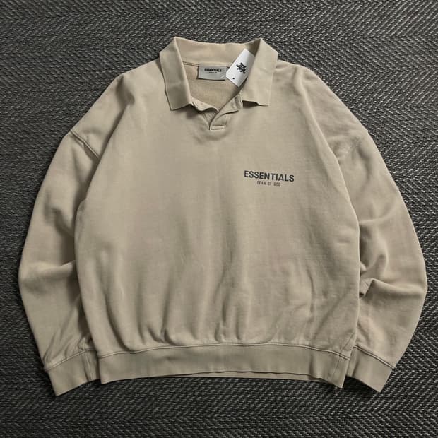 피어오브갓 에센셜 빅로고 박시핏 크림 롱 슬리브o 4142