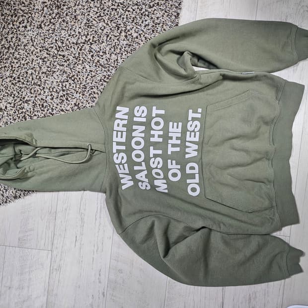 바이닐하우스 타이포 후디 카키