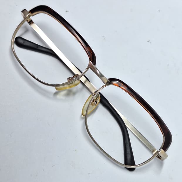 80s 일본 빈티지 스테인리스 브로우라인 하금테 안경테/수입 패션 클래식