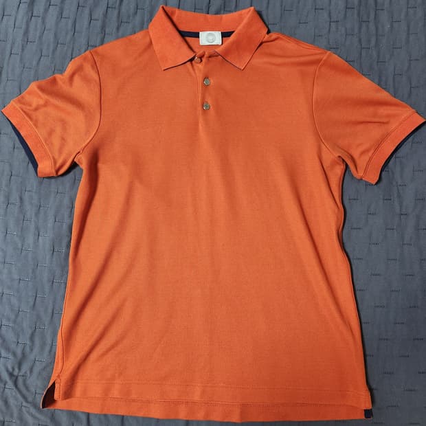 에르메스 실버단추  폴로 반팔티