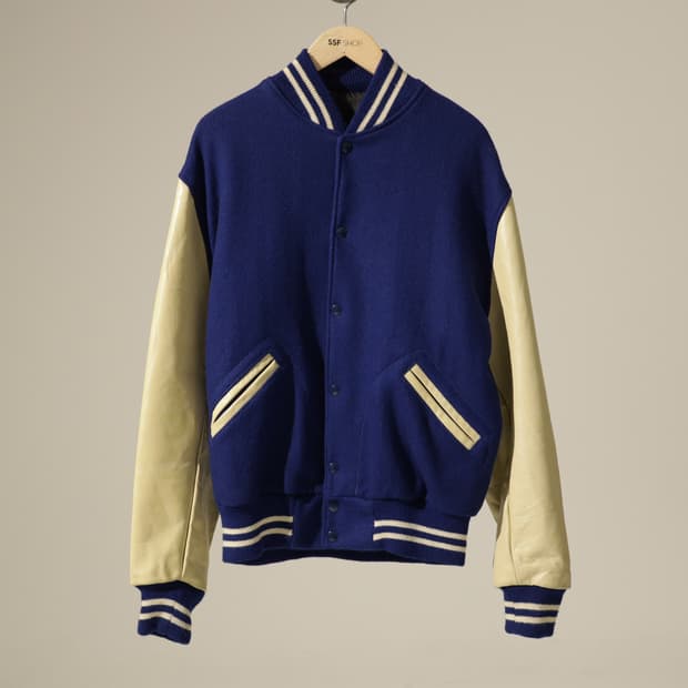 USA VINTAGE 울 레더 바시티 자켓