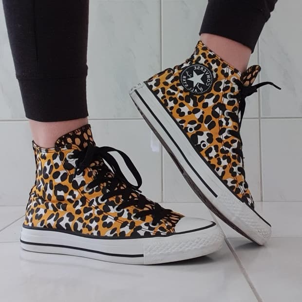컨버스 척테일러 엘로우 레오파드 하이