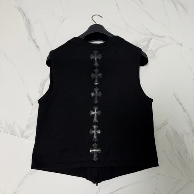 크롬하츠 파파베스트 레더패치 캐시미어 자켓 M