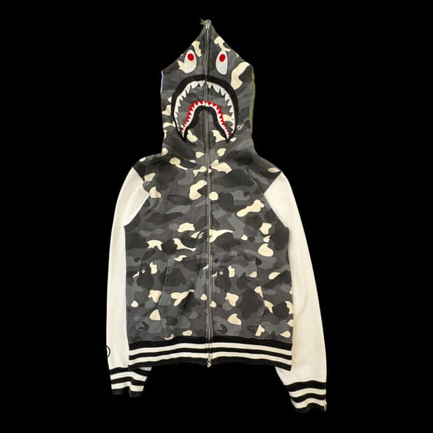 베이프 샤크 풀집 후디 – 그레이 ABC 카모